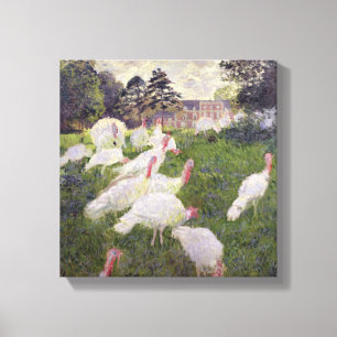 Claude Monet Kalkoner vid Chateau de Rottembourg Canvastryck