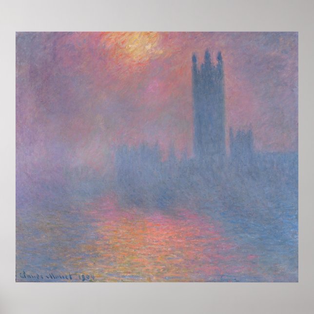 Claude Monet | Kammaren i London Poster (Framsidan)