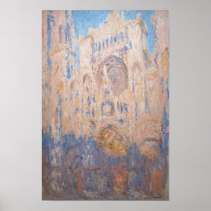 Claude Monet - Katedralen i Rouen vid solnedgång Poster