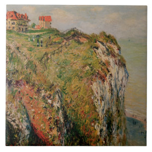 Claude Monet klippa på Dieppe, 1882 Kakelplatta