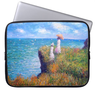 Claude Monet: Klippan går på Pourville Laptop Fodral