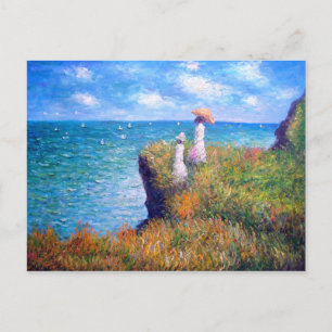 Claude Monet: Klippan går på Pourville Vykort