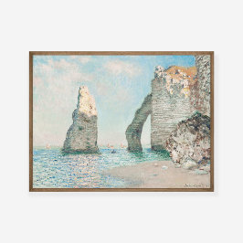 Claude Monet, klippet vid Étretat Painting Art Poster
