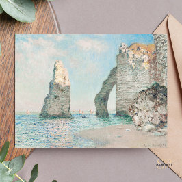 Claude Monet, klippet vid Étretat Painting Art Vykort