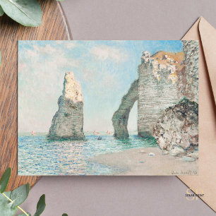 Claude Monet, klippet vid Étretat Painting Art Vykort