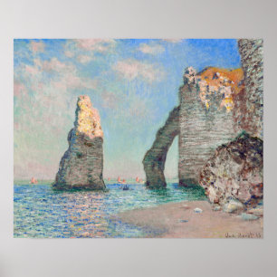 Claude Monet - Klippor vid Etretat Poster