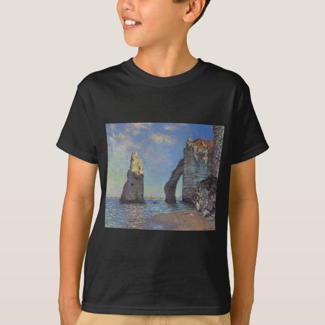 Claude Monet - klipporna på Etretat 1885 T Shirt (Framsida)