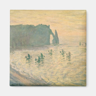 Claude Monet klipporna på Etretat, 1886 Magnet