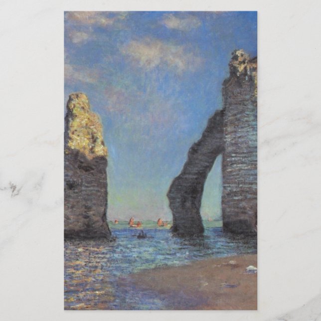 Claude Monet klipporna på Etretat ödegåvor Brevpapper (Framsida)