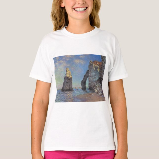 Claude Monet klipporna på Etretat ödegåvor T-shirt (Framsida)