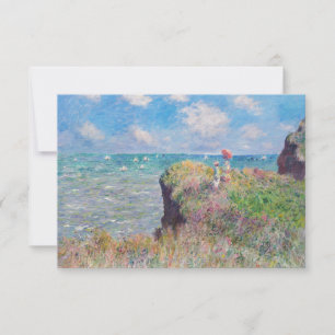 Claude Monet - Klipppromenad vid Pourville Tack Kort