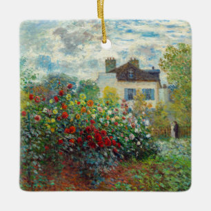 Claude Monet - Konstnärens Garden i Argentina Julgransprydnad Keramik
