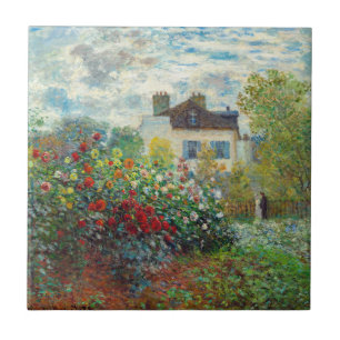 Claude Monet - Konstnärens Garden i Argentina Kakelplatta
