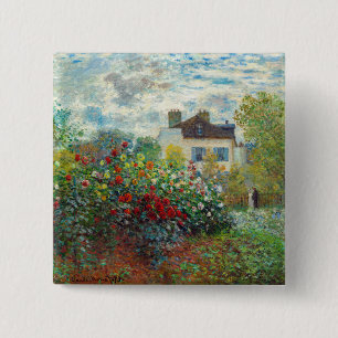 Claude Monet - Konstnärens Garden i Argentina Knapp