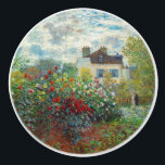 Claude Monet - Konstnärens Garden i Argentina Knopp<br><div class="desc">Konstnärens trädgård i Argentina / A Corner of the Garden with Dahlias - Claude Monet,  Oil on Canvas,  1873</div>