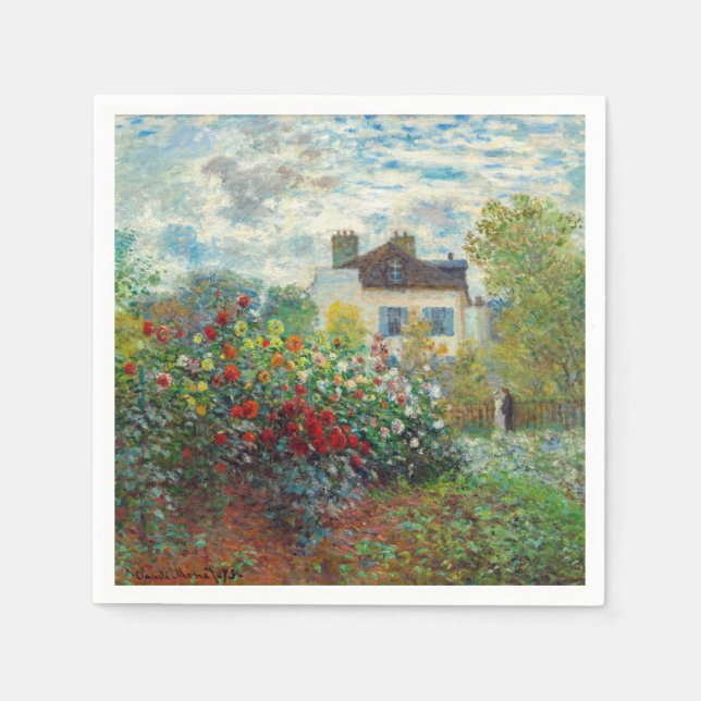 Claude Monet - Konstnärens Garden i Argentina Pappersservett (Framsidan)
