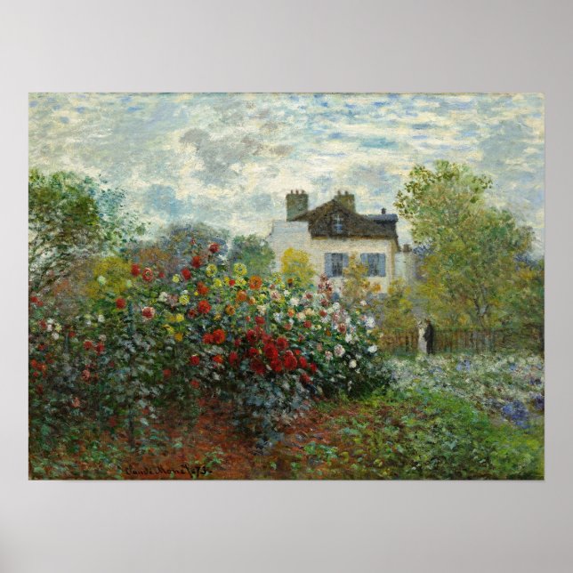 Claude Monet: Konstnärens Garden i Argentina Poster (Framsidan)