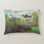 Claude Monet - Konstnärens Garden i Argentina Prydnadskudde<br><div class="desc">Konstnärens trädgård i Argentina / A Corner of the Garden with Dahlias - Claude Monet,  Oil on Canvas,  1873</div>