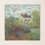 Claude Monet - Konstnärens Garden i Argentina Sjal<br><div class="desc">Konstnärens trädgård i Argentina / A Corner of the Garden with Dahlias - Claude Monet,  Oil on Canvas,  1873</div>