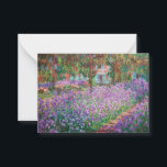 Claude Monet - Konstnärens Garden på Giverny Anteckningskort<br><div class="desc">Konstnärens Garden vid Giverny/Le Jardin de l'artiste a Giverny - Claude Monet,  1900</div>