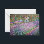 Claude Monet - Konstnärens Garden på Giverny Anteckningskort<br><div class="desc">Konstnärens Garden vid Giverny/Le Jardin de l'artiste a Giverny - Claude Monet,  1900</div>