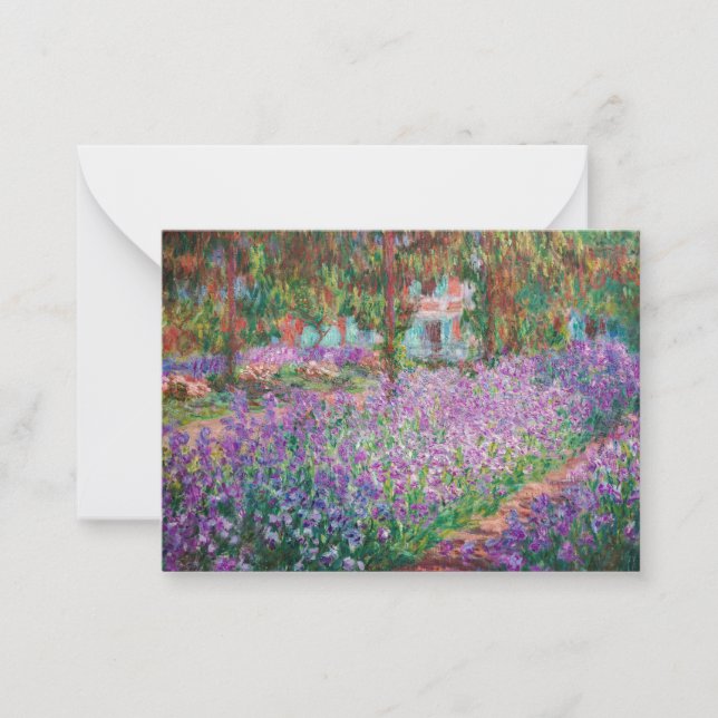 Claude Monet - Konstnärens Garden på Giverny Anteckningskort (Framsida)