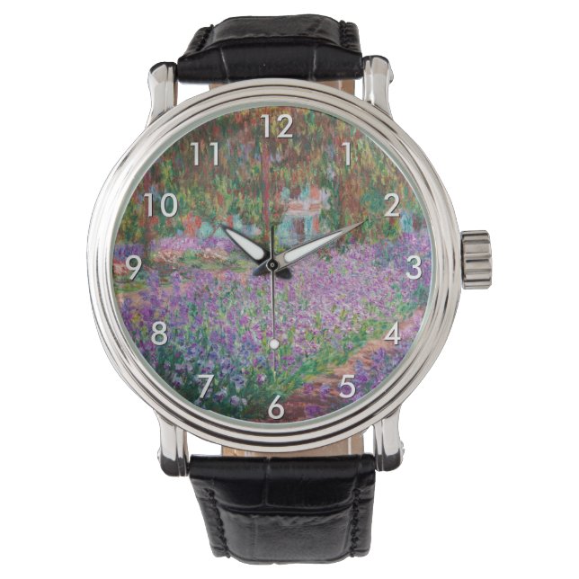 Claude Monet - Konstnärens Garden på Giverny Armbandsur (Framsida)
