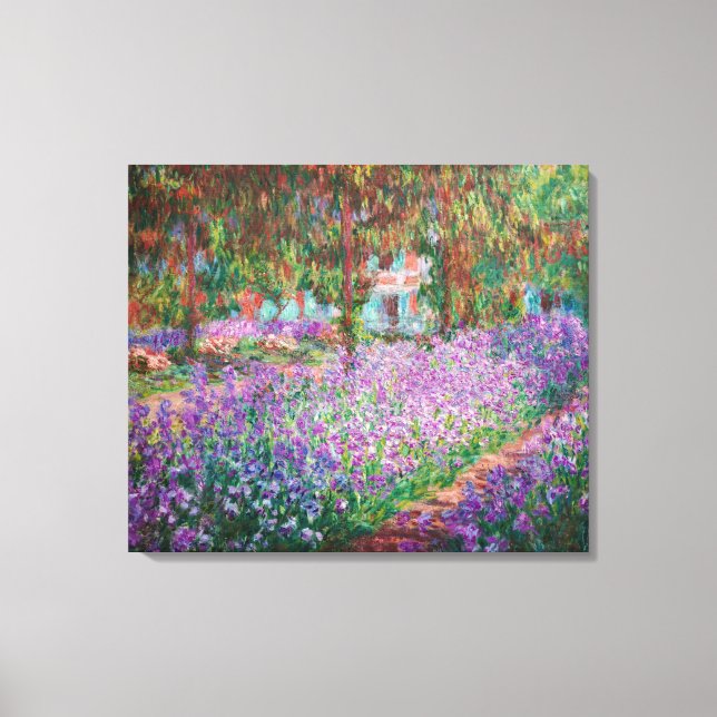 Claude Monet - Konstnärens Garden på Giverny Canvastryck (Framsida)