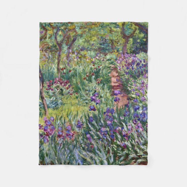 Claude Monet - Konstnärens Garden på Giverny Fleecefilt (Framsidan)