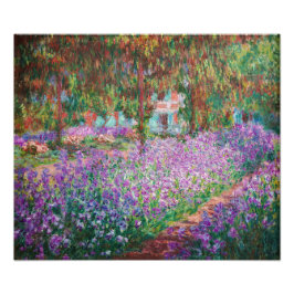 Claude Monet - Konstnärens Garden på Giverny Fototryck