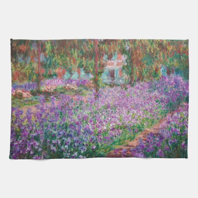 Claude Monet - Konstnärens Garden på Giverny Kökshandduk (Horisontell)