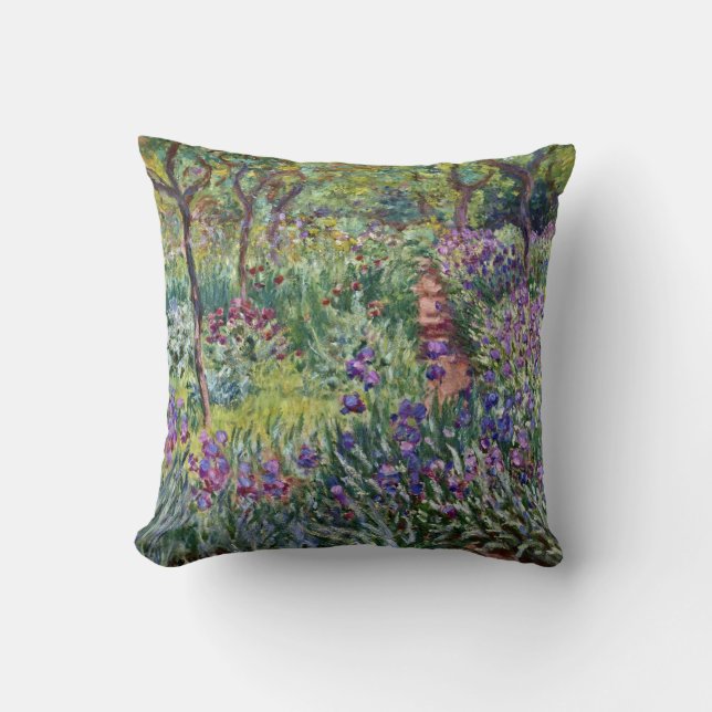 Claude Monet - Konstnärens Garden på Giverny Kudde (Framsida)