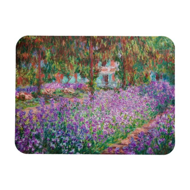 Claude Monet - Konstnärens Garden på Giverny Magnet (Horisontell)