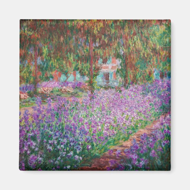 Claude Monet - Konstnärens Garden på Giverny Magnet (Framsidan)