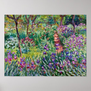 Claude Monet - Konstnärens Garden på Giverny Poster