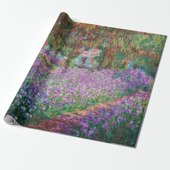 Claude Monet - Konstnärens Garden på Giverny Presentpapper (Utrullad)