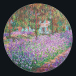Claude Monet - Konstnärens Garden på Giverny Runt Klistermärke<br><div class="desc">Konstnärens Garden vid Giverny/Le Jardin de l'artiste a Giverny - Claude Monet,  1900</div>