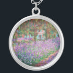 Claude Monet - Konstnärens Garden på Giverny Silverpläterat Halsband<br><div class="desc">Konstnärens Garden vid Giverny/Le Jardin de l'artiste a Giverny - Claude Monet,  1900</div>
