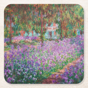 Claude Monet - Konstnärens Garden på Giverny Underlägg Papper Kvadrat