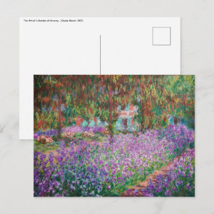 Claude Monet - Konstnärens Garden på Giverny Vykort