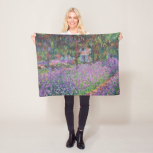 Claude Monet Konstnärens Garden vid Giverny Fleecefilt