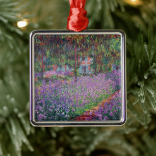 Claude Monet Konstnärens Garden vid Giverny Julgransprydnad Metall