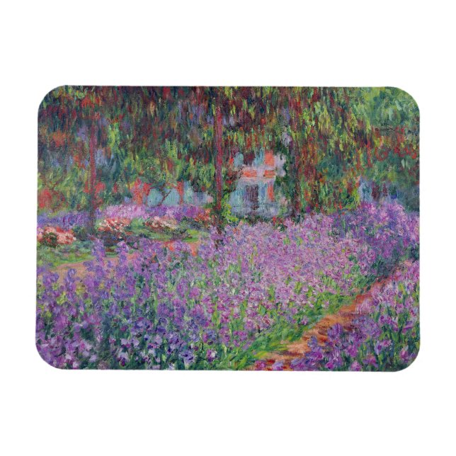 Claude Monet | Konstnärens Garden vid Giverny Magnet (Horisontell)
