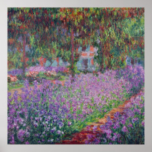 Claude Monet Konstnärens Garden vid Giverny Poster