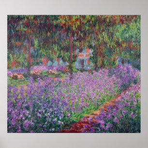 Claude Monet Konstnärens Garden vid Giverny Poster