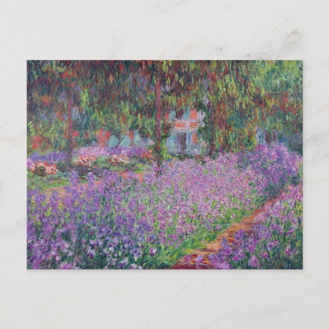 Claude Monet | Konstnärens Garden vid Giverny Vykort (Framsida)