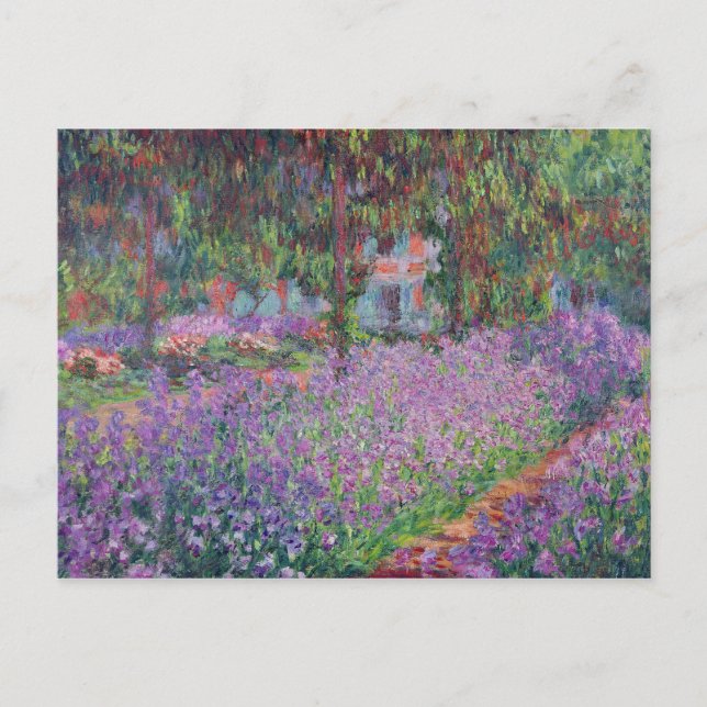 Claude Monet | Konstnärens Garden vid Giverny Vykort (Framsida)