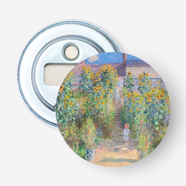 Claude Monet - Konstnärens Garden vid Vetheuil Flasköppnare (Framsidan)