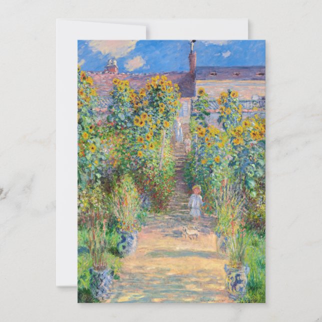 Claude Monet - Konstnärens Garden vid Vetheuil Inbjudningar (Framsida)