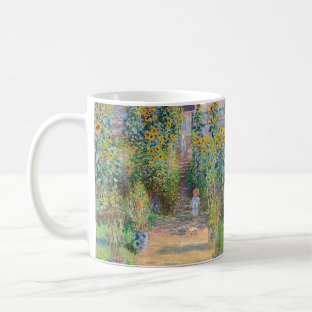 Claude Monet - Konstnärens Garden vid Vetheuil Kaffemugg (Vänster)